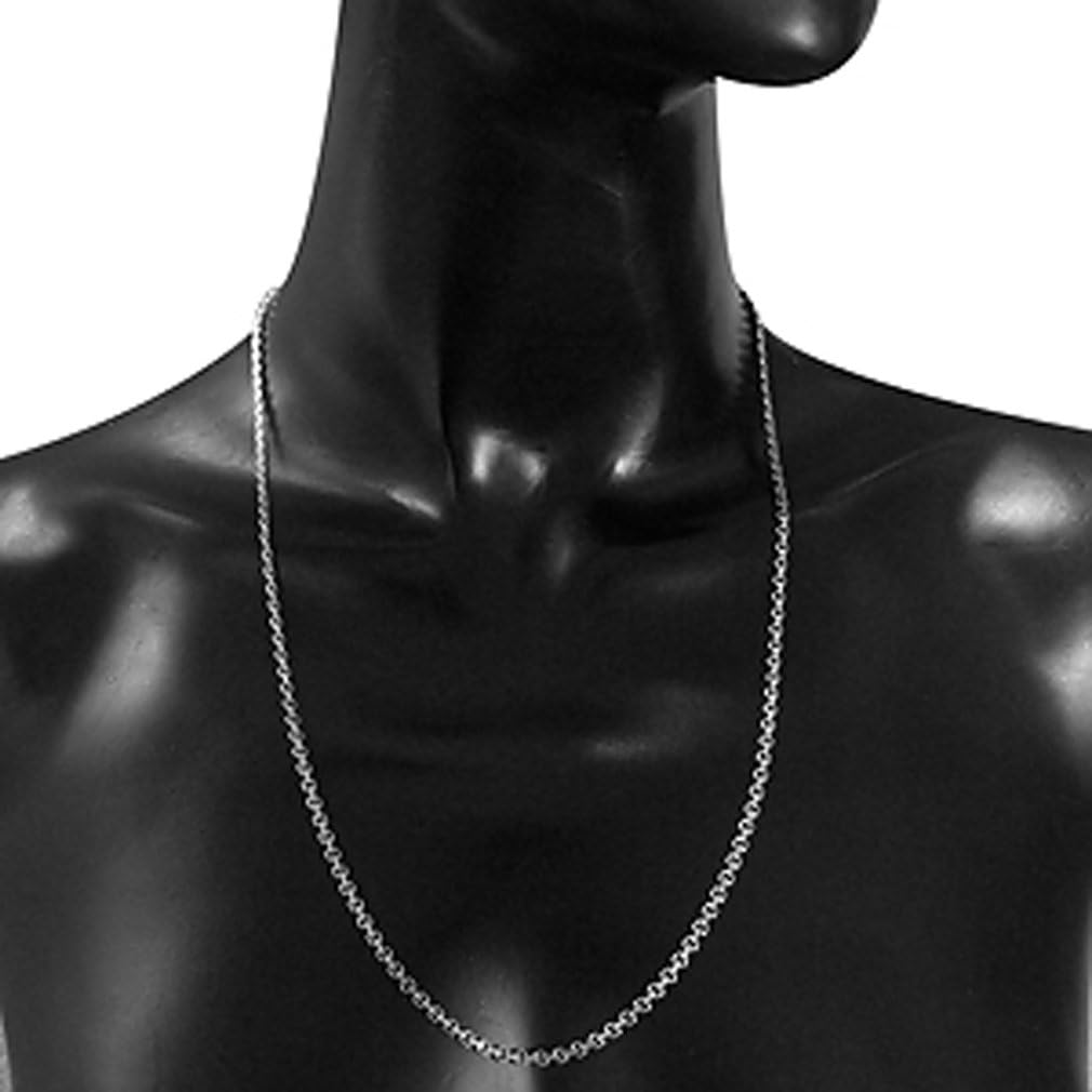 Silvershake Oxidized 3mm 925 Sterling Silver Cable Chain Necklace 24 Inch