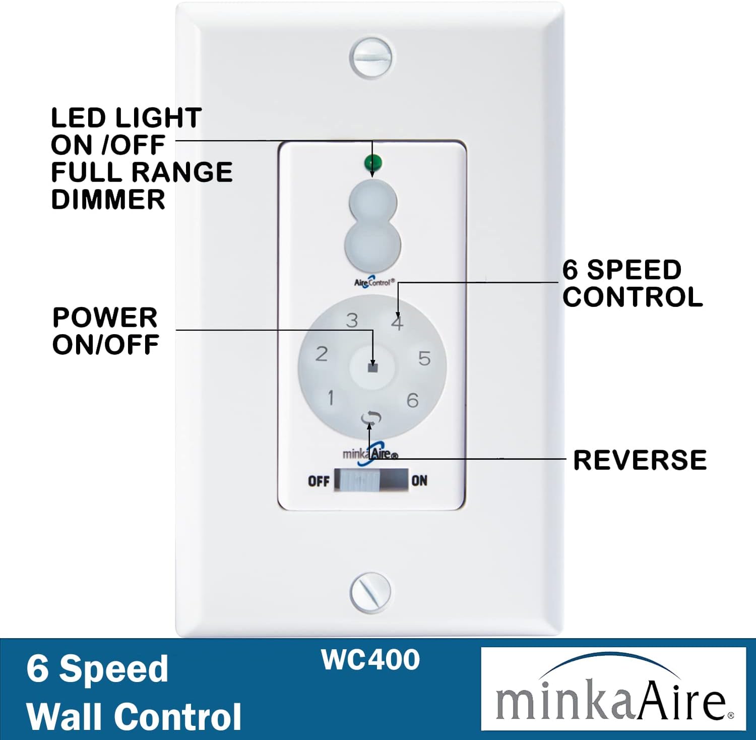 Minka-Aire F896-84-CL, Xtreme H2O 84' Ceiling Fan in Coal (Black) Finish with Remote and Additional Wall Control