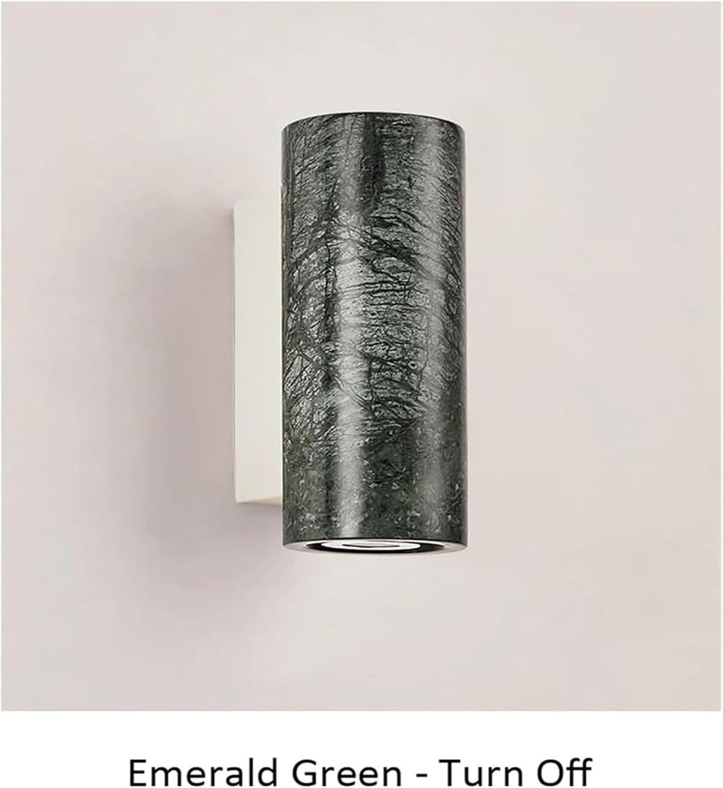 Nordic Minimalist Natural White Marble Modern Living Room Balcony Decoration Spotlight Landscape Corridor Warm Color Wall Lamp Simple(Green)