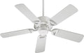 Quorum International 143425-6 Estate Patio Ceiling Fan with White ABS Blades, 42-Inch, Gloss White Finish