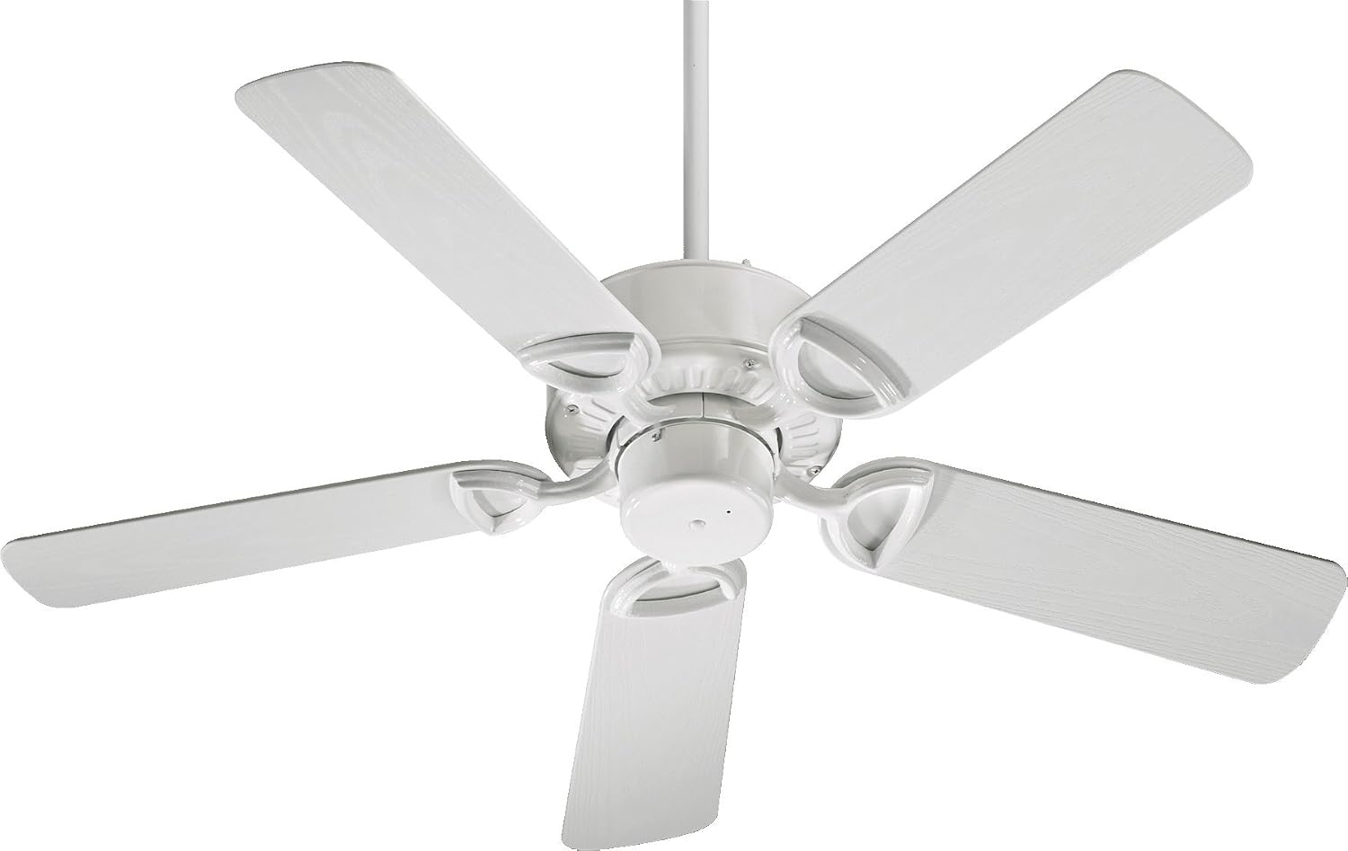 Quorum International 143425-6 Estate Patio Ceiling Fan with White ABS Blades, 42-Inch, Gloss White Finish