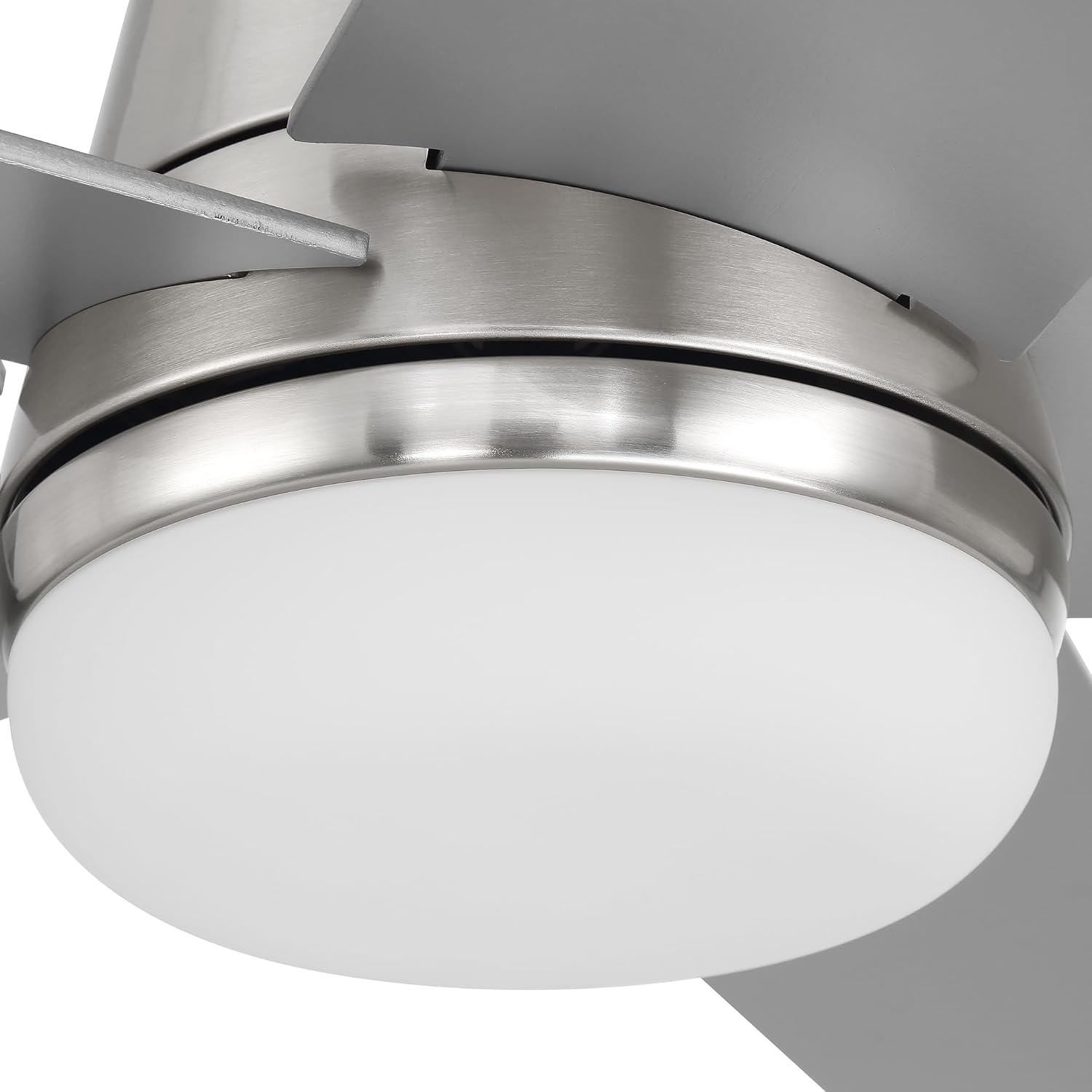 DESIGNERS FOUNTAIN Astrea Smart Ceiling Fan with Lights, 52 Inch LED Light Indoor Outdoor 5-Blade Fan, Remote Control, RGB, Brushed Nickel, FS-ATR52RGB-BN