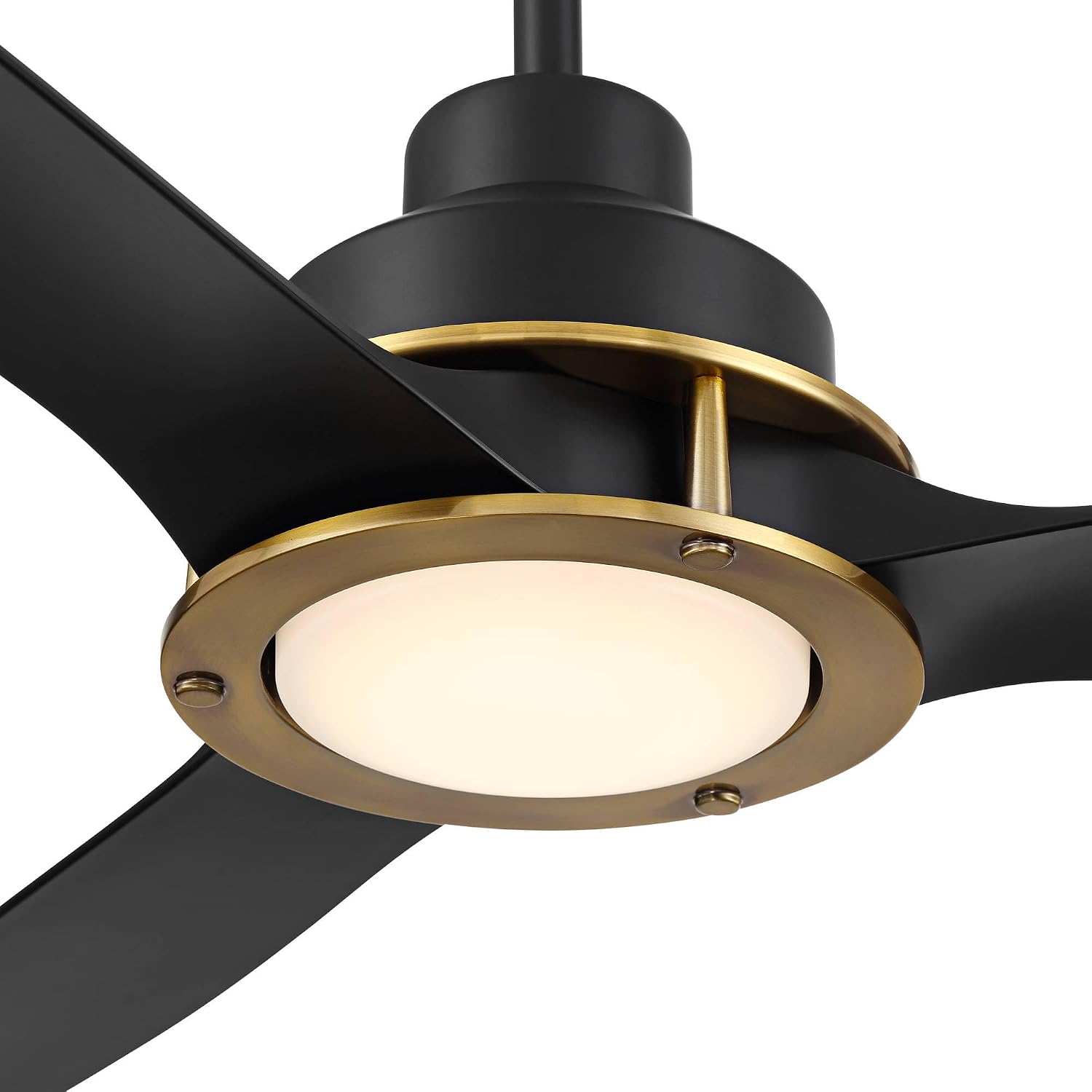 Casa Vieja 56' Veyron Modern Indoor Outdoor Ceiling Fan 3 Blade LED Light Remote Control Matte Black Finish Blades Bedroom Patio Living Room Kitchen Porch Damp Rated Decorative DC Motor Garage