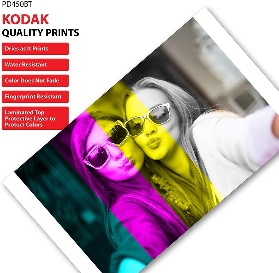 Kodak Dock Premium 4x6' Portable Instant Photo Printer, Bluetooth Edition | Full Color Photos, 4Pass & Lamination Process | Compatible with iOS, Android,Devices (2021 Edition)