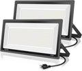 YANYCN 2 Pack 800W LED Flood Light Outdoor,3750W Equivalent Super Bright FloodLight with Plug,88500LM 5000K Daylight White IP66 Waterproof Commercial Lighting for Sports Fields,Counts,Arena,Stadium
