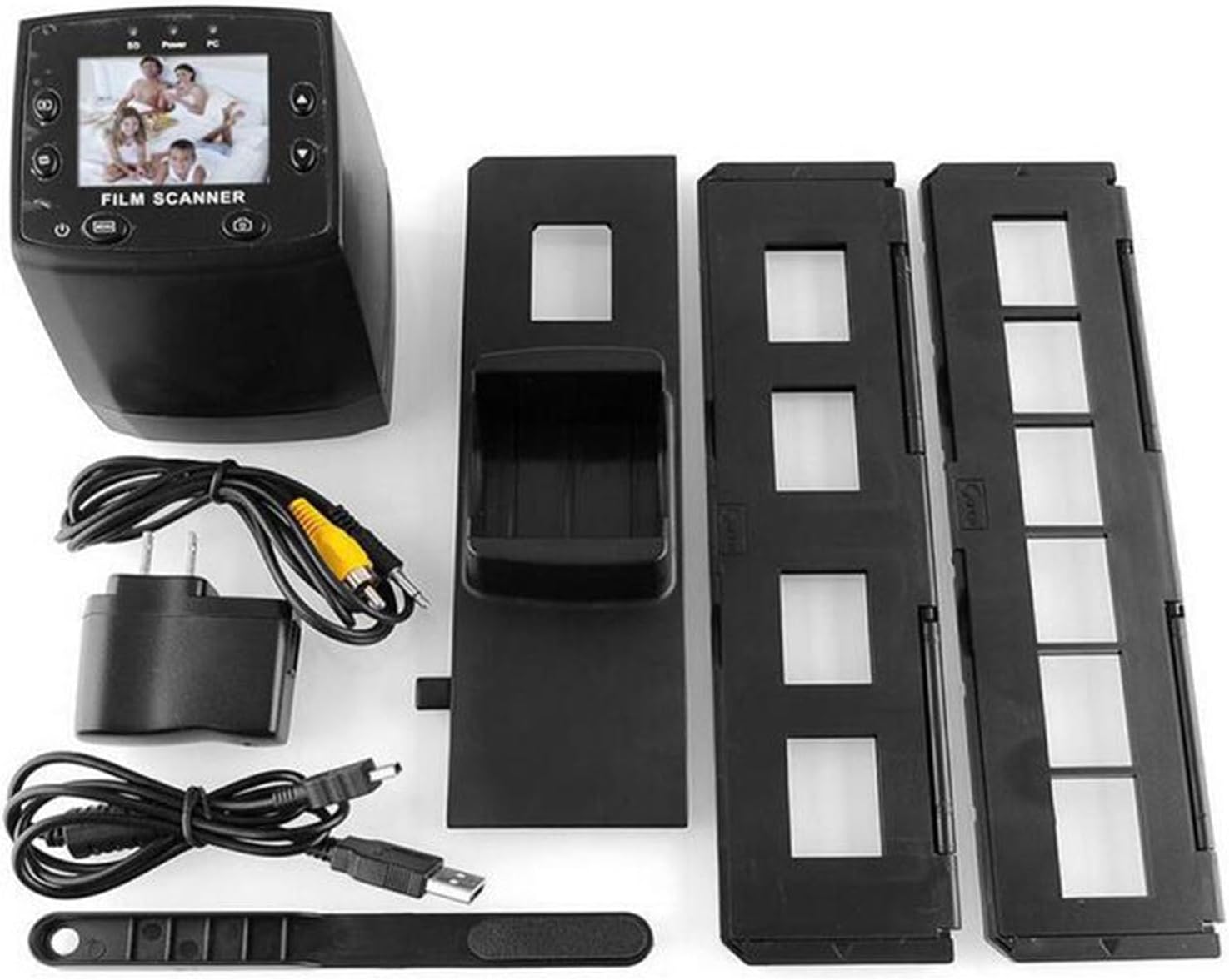 Mini Digital Film & Slide Scanner, Negative Viewer, with 2.4 LCD Color Screen, Slide Mounts Feeder, Converts Film Slides to JPEG Images