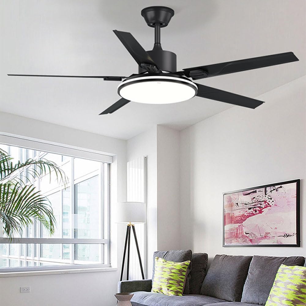 Ceiling Fans with Lights and Remote 42 Inch Smart Ceiling Fan with Light 3 Color Dimmable Low Profile Ceiling Fan with Light Outdoor Ceiling Fans for Patios with Light