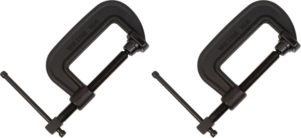 Wilton Brute Force C-Clamp, 3-3/4' Opening, 2-3/8' Throat, 10000 Lbs. Clamping Force (Model 104) (Pack of 2)