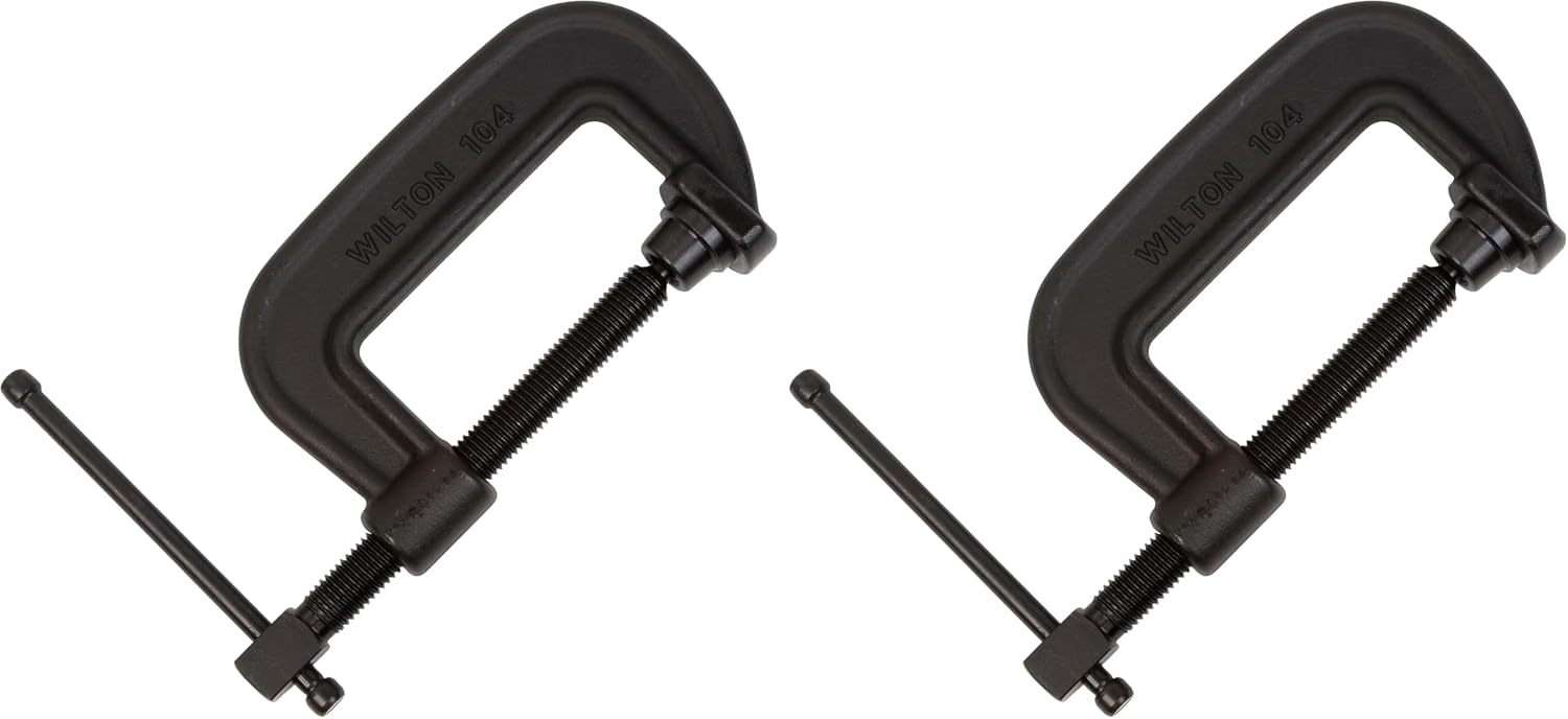 Wilton Brute Force C-Clamp, 3-3/4' Opening, 2-3/8' Throat, 10000 Lbs. Clamping Force (Model 104) (Pack of 2)