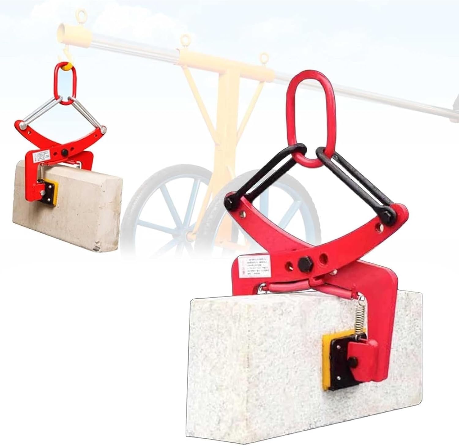 Granite Slab Lifting Clamps, Vertical Stone Lifting Clamps 2.3-11.8in, Marble Heavy Duty Stone Carrying Lifting Clamps, Scissor Lifting Clamp for Lifting Handling Transporting(Opening Size 3.9-11.8in)