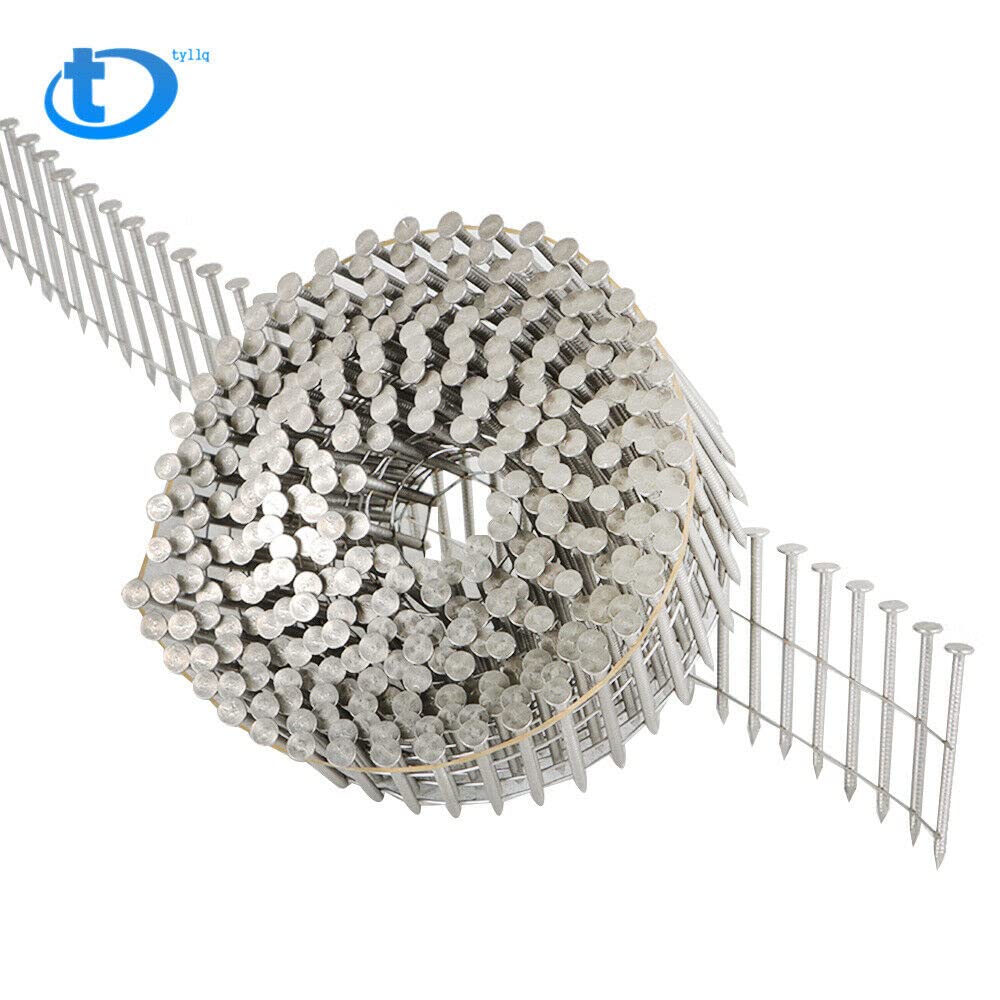 15 Degree Wire Coil 1-3/4' ×.09' Ring Shank Stainless Steel Siding Nails 3600Pcs