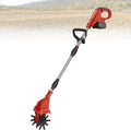 21v Cordless Tiller Cultivator, Gardening Tillers with 270RPM, 1 or 2 Battery Set, 20cm Width 25cm Depth, Portable for Lawn Garden Small Space Red-DualBlades-1battery