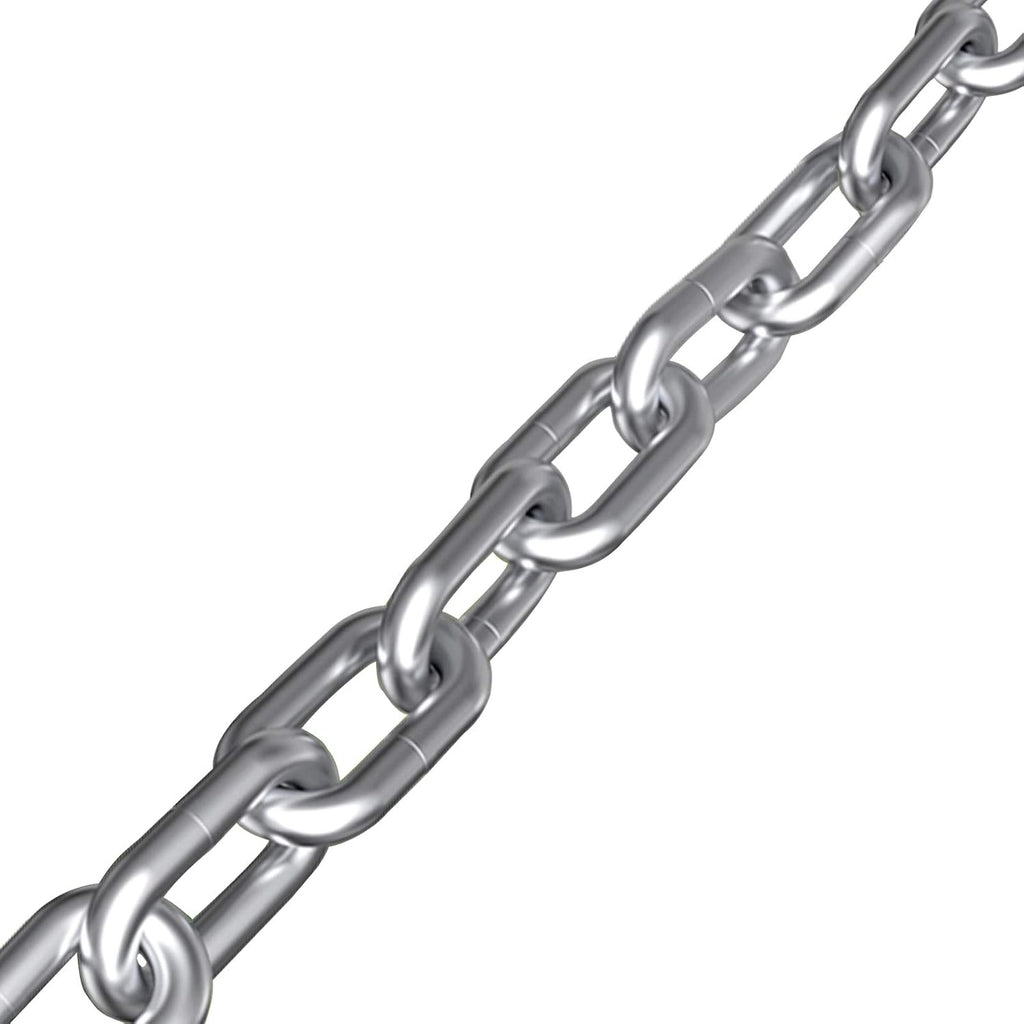 Stainless Steel Link Chain, 304 Stainless Steel Link Proof Coil Chain Heavy Duty Chains Cable Safty Towing Chain for Trailer Swing Hanging Anti-Theft (5/16in-16.4ft)