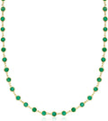 Ross-Simons 13.00 ct. t.w. Bezel-Set Emerald Necklace in 18kt Gold Over Sterling