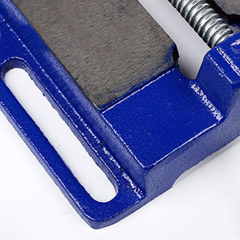 Drill Press Vise Steel Bench Vise Wide Opening Firm Drill Press Clamp Portable Vice Bench Clamp Tool for Polishing Drilling Engraving(4inch-BLUE)