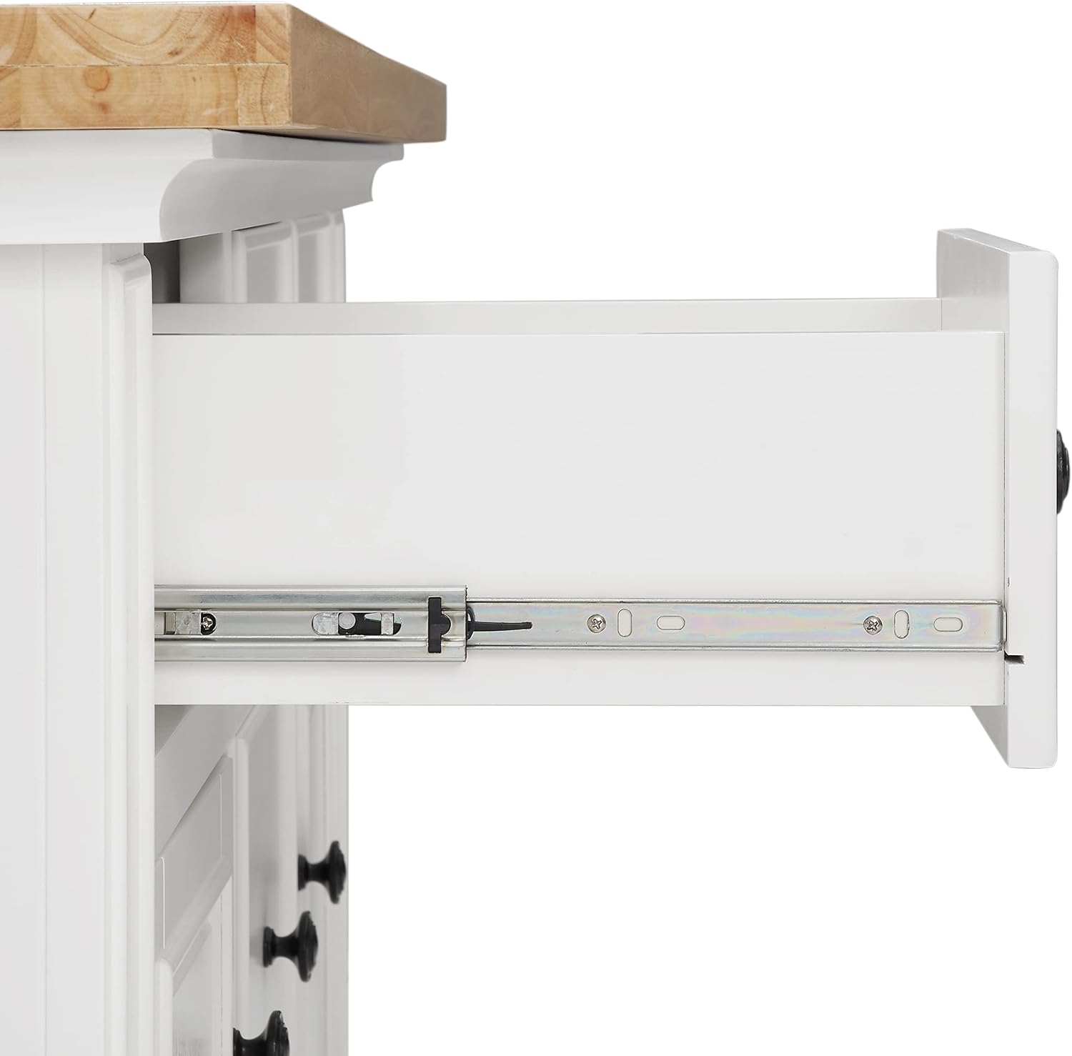 Crosley Furniture Julia Wood Top Island with Storage, Coffee Bar, and a Set of 2 X-Back Stools, White