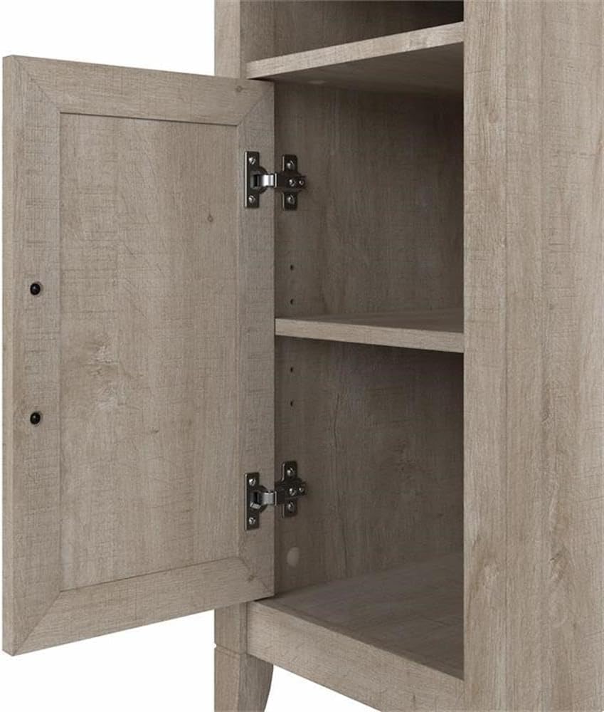 Bush Home Key West Small Storage Cabinet with Door in Washed Gray