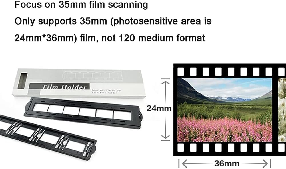 35Mm Digital Film Scanner, 35Mm Slide and Film Viewer, Converts 35Mm Film to JPEG Digital Images, Wide Format Infrared Film Scanner