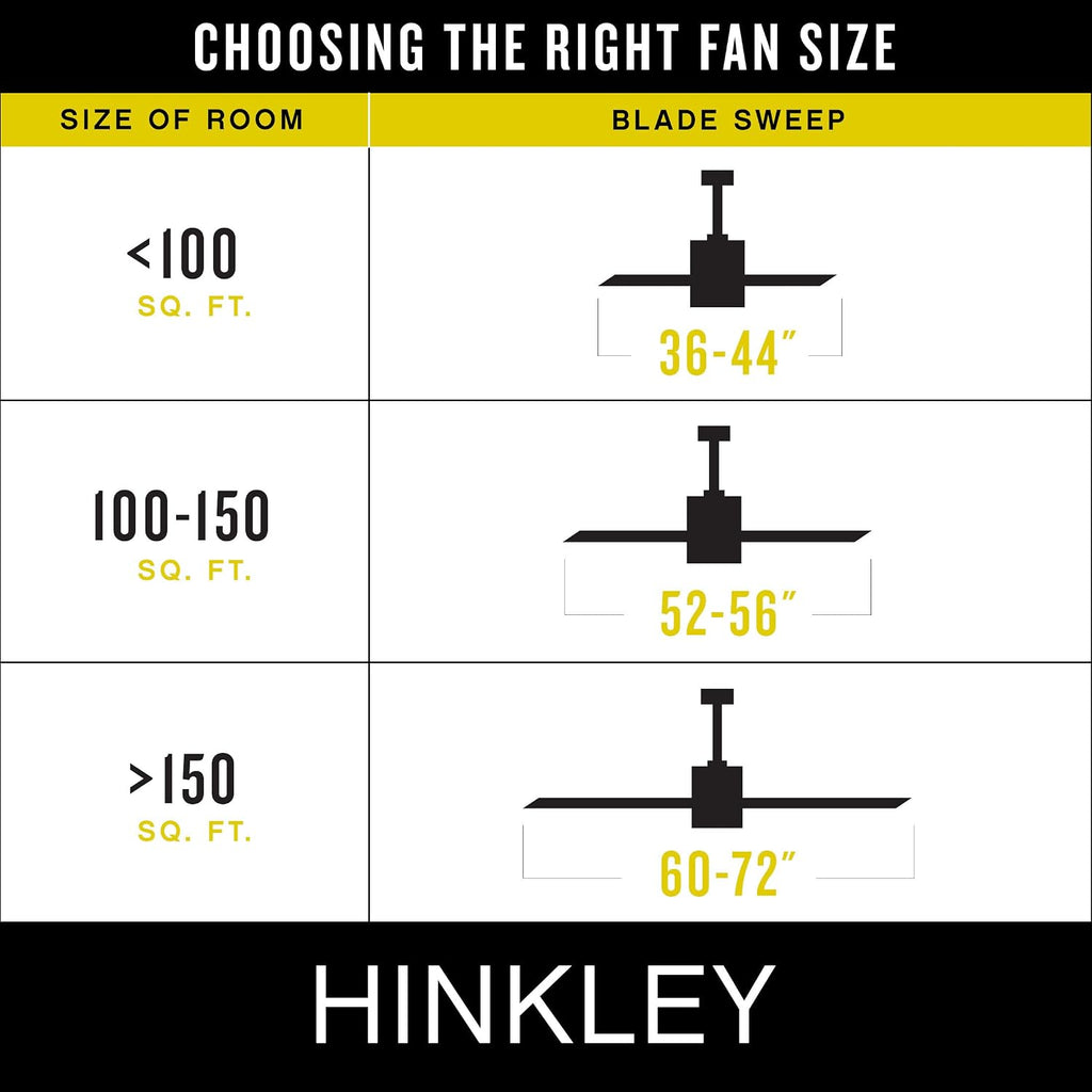 Hinkley Chisel 44' Indoor/Outdoor Smart Ceiling Fan with Remote, Damp-Rated, Modern Wooden Propeller Style Fan Blades, Matte Black and Driftwood blades