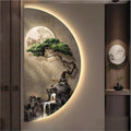 Utlgvnwn 3D Relief LED Decorative Painting, Plug-In Creative Landscape Painting, Modern Wall Art Decor for Entrance, Living Room, Corridor(B,23.6x47.2in)