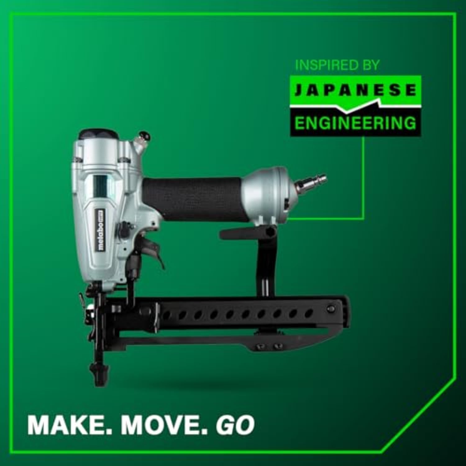 Metabo HPT PRO Finish Stapler, Pro-preferred Pneumatic Power Nailers, Finish Tool for Carpentry & Industrial Uses, All-Metal Key Component, 18 Gauge, 1/4' Crown Staples, Length 1/2' to 1-1/2', N3804A5