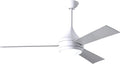 Matthews DA-WH-BS Donaire Outdoor Wet/Salt Water Rated 52' Marine-Grade Coastal Ceiling Fan with LED Light & Remote, Gloss White with Brushed Stainless