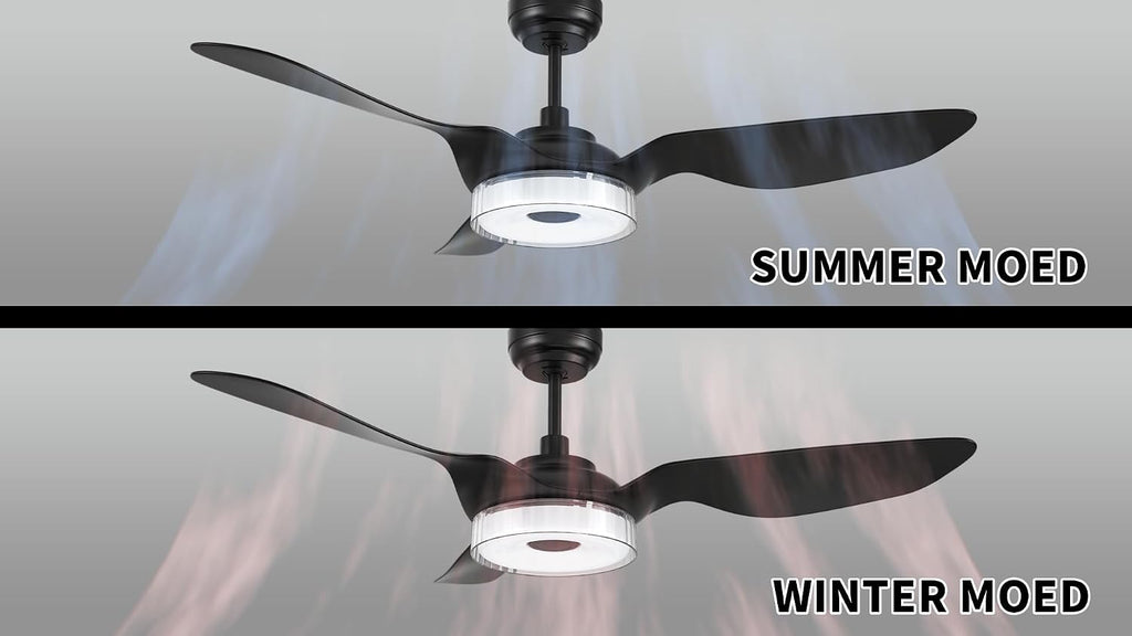 Carro 52' Ceiling Fan with Light and Remote, 10 Speeds Reversible Silent DC Motor Smart Ceiling Fan, 3 Light Colors Dimmable Indoor Outdoor, Compatible with Alexa, Siri & Google Home, Black