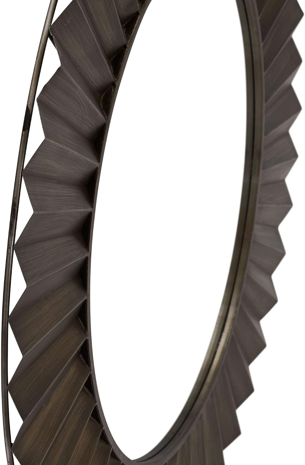 Household Essentials Round Metal Frame Decorative Sunburst Wall Mirror, Bronze