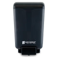 San Jamar Classic Soap Dispenser for Public Restrooms, Manual, Wall Mounted, Refillable, Plastic, 46 Ounce Capacity, Black Pearl (Pack of 6)
