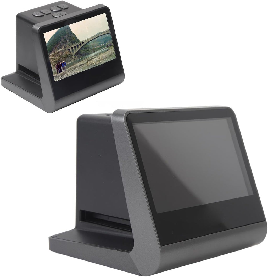 Digital Film Scanner, 16MP 5 Inch LCD Screen, Converts 35mm 126 110 Super 8mm, Black White Negatives, 16GB Memory, Compatible, for Film Slide Digitization
