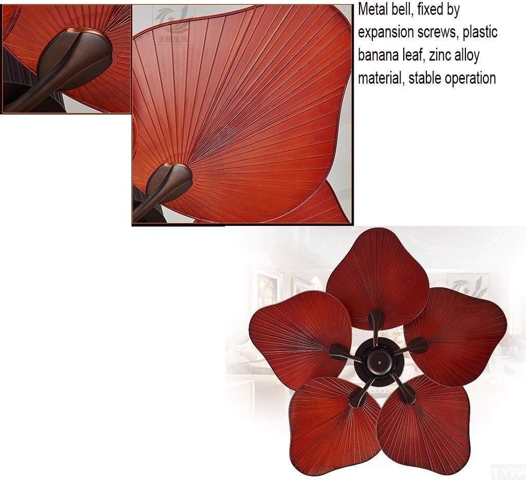 RUVOO Ceiling Fan Fan Light Ceiling Fan with Light Ceiling Fan Restaurant Lighting Ceiling Fan Light Living Room Bedroom Ceiling Fan Household Fan Retro Fan Light Ceiling Fan Light