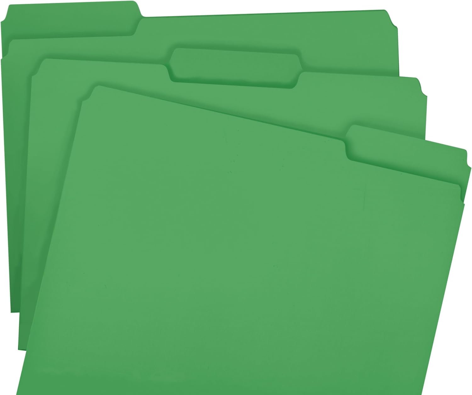 Smead Standard File Folders,Green,1/3-Cut Tabs,Letter Size (12143),100 Count (Pack of 5)