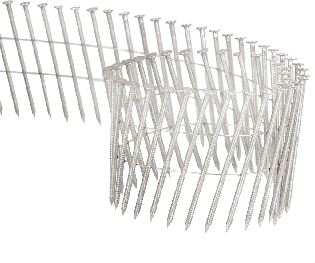 3600 Count Stainless Coil Siding Nails 15 Degree Coils 2-1/2 Inch, 0.09 Inch Ring Shank, Small Cap Coil Nail