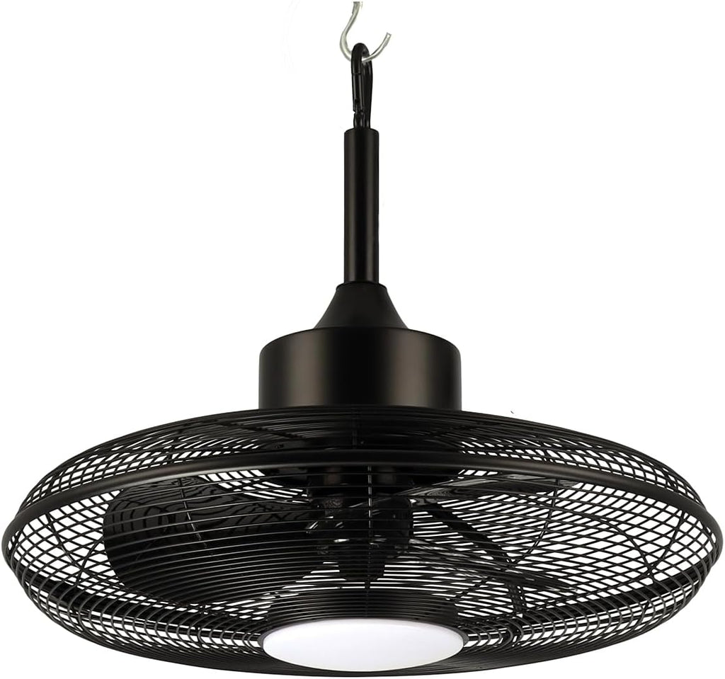 Wynwood QL11191BK 20-Inch Markham Wet Rated Ceiling Fan, Matte Black, Outdoor Ceiling Fan with 3-Way CCT LED Light, 3-Speed Remote Control, All-Weather ABS Blades