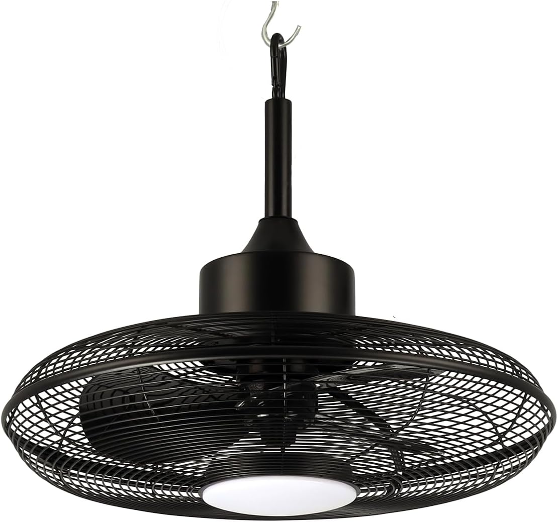 Wynwood QL11191BK 20-Inch Markham Wet Rated Ceiling Fan, Matte Black, Outdoor Ceiling Fan with 3-Way CCT LED Light, 3-Speed Remote Control, All-Weather ABS Blades