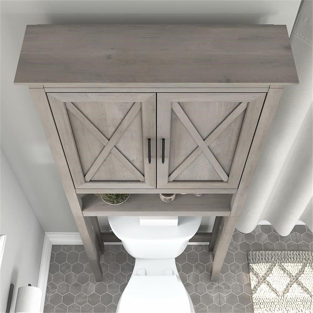 Bush Home Key West Over The Toilet Storage Cabinet in Driftwood Gray