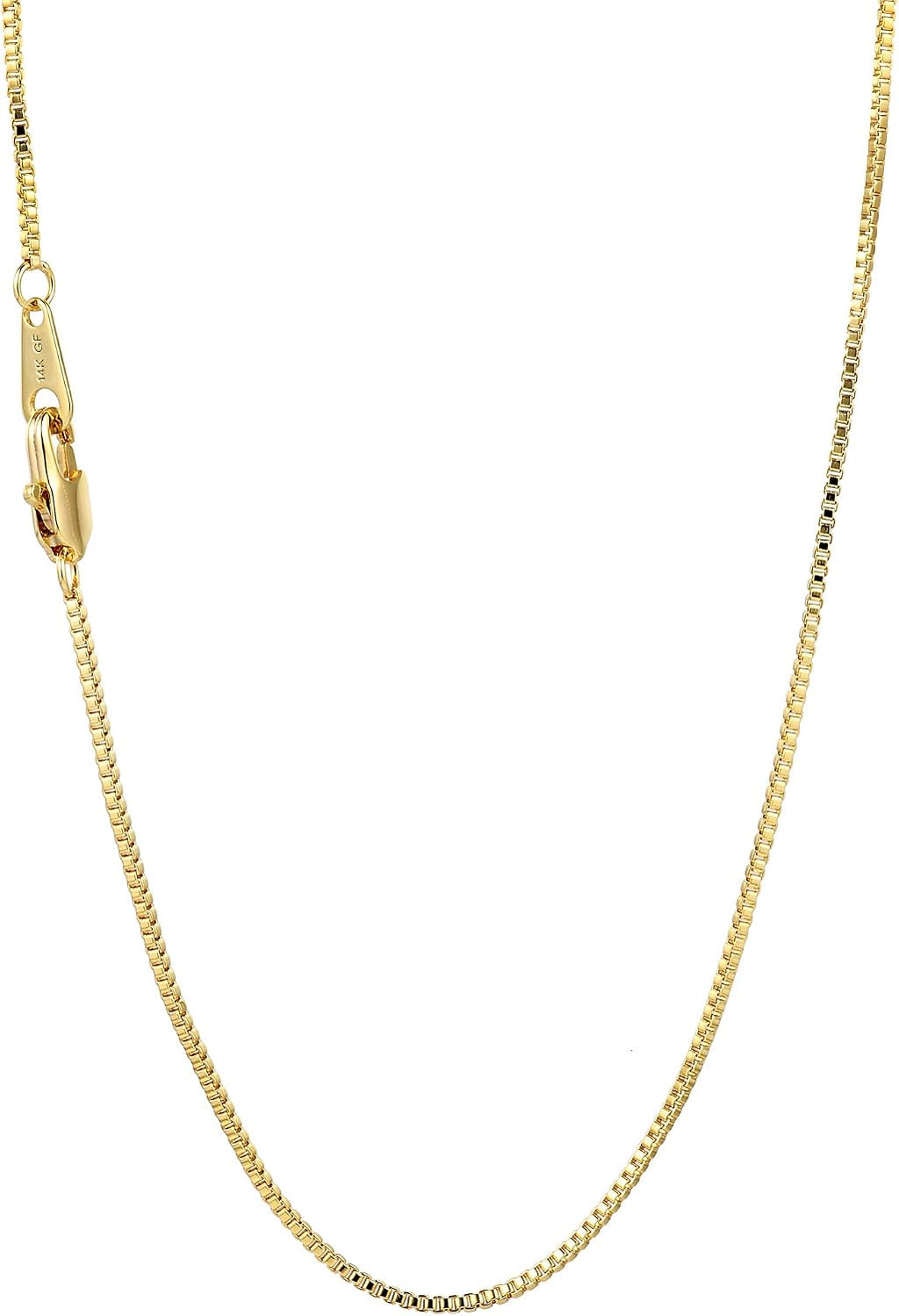 1mm Gold Box Chain Necklace 14K Gold Cable Link Chains for Women and Men Dainty Non-tarnish Necklaces Unisex Gold Jewelry Gifts Sweat Proof and Fade Resistant Lifetime Quality