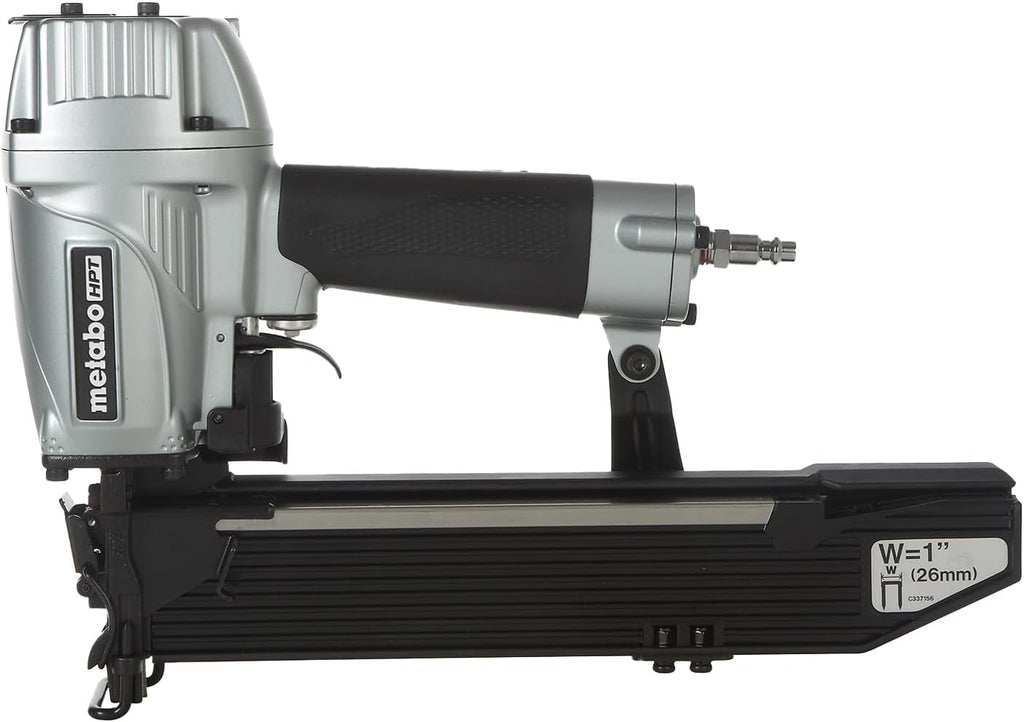Metabo HPT Wide Crown Stapler, Pro-Preferred Pneumatic Power Nailers, Lathing Tool for Sheathing & Insulation, Quick Response, 16 Gauge, Up to 150 1' Wide Crown Staples, Length 1' to 2', N5024A2