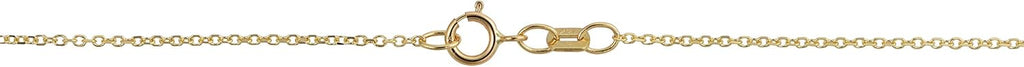 Kooljewelry Womens 14k Yellow Gold Cable Chain - Diamond-Cut Necklace