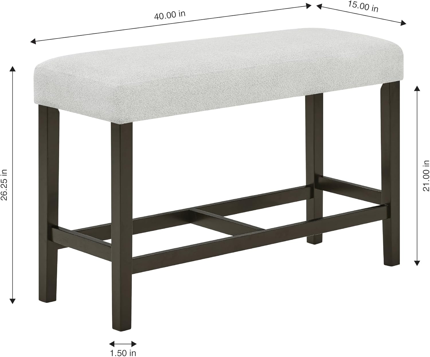 New Classic Furniture Carissa 6-Piece Wood Rectangle Counter Set in Stone