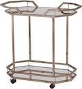 SEI Furniture Ari Art serving cart, Champagne with mirror (AMZ1102ZH)