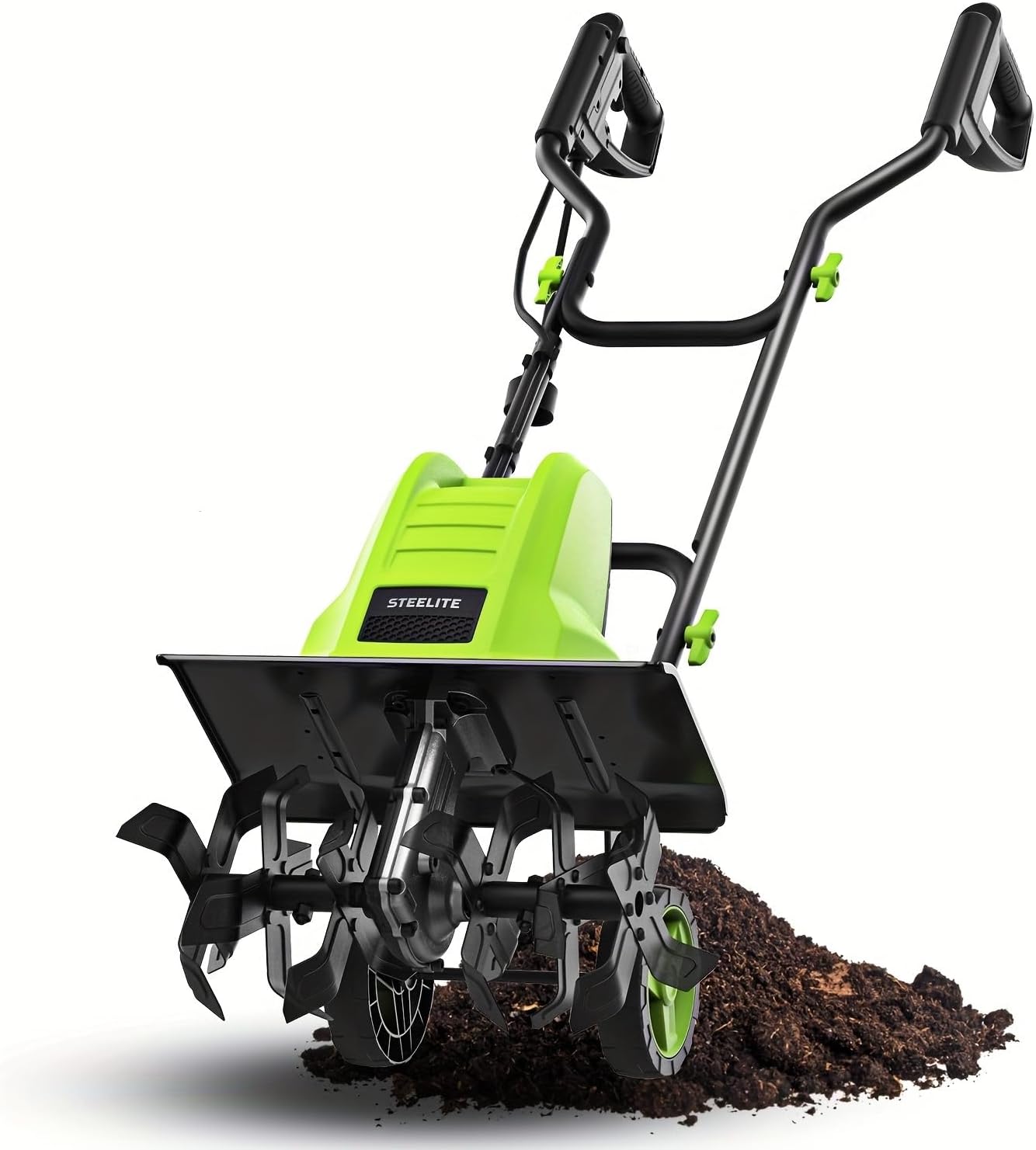 Deli Steelite 14-Inch Corded Electric Tiller & Cultivator | 10-Amp Powerful Garden Tiller for Effortless Soil Cultivation