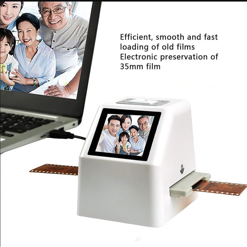 Digital Film Scanner, Negatives and Slide Scanner with 2.4In LCD Screen, Professional Film Scanner Digitizer for Convert 8Mm to JPEG