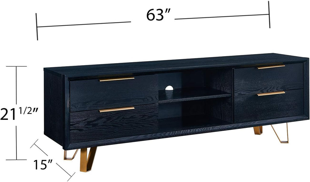 SEI Furniture Malone Black console table,