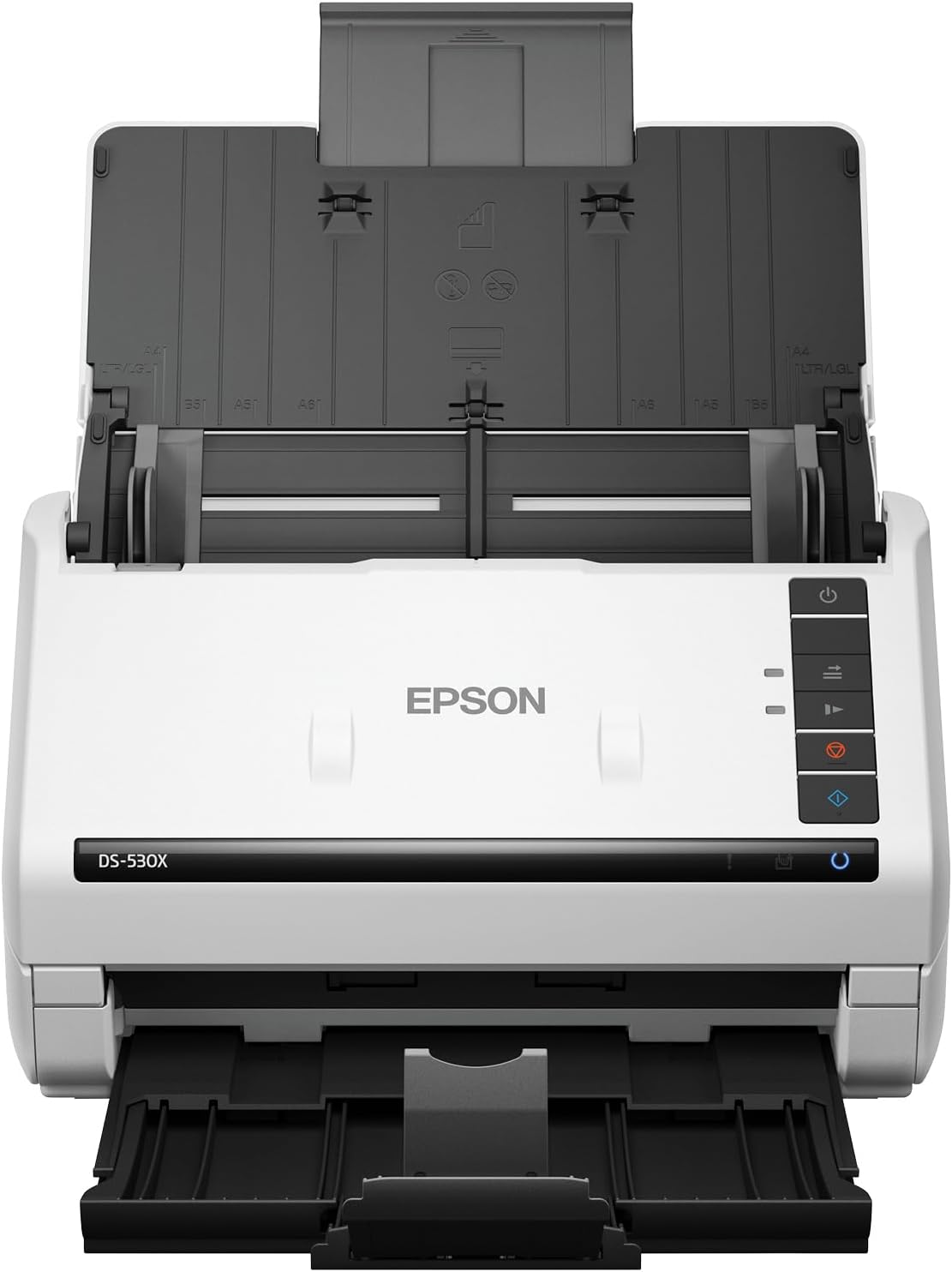 Epson DS-530X Color Duplex Desktop Document Scanner, up to 45 ppm, USB Connectivity, 100-Page Auto Document Feeder (ADF), Twain and ISIS Drivers