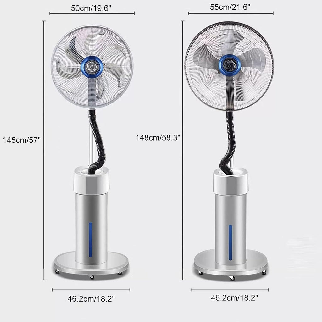Outdoor Misting Fan,Oscillating High-Velocity Outdoor Pedestal Misting Fan, Patio Fans for Outside, 120° Oscillation, Waterproof, Industrial Fan for Outdoor-ultrasonic Spray (Size : 20 inches)