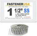 1 1/2' x .093 Ring 304SS Coil Nails 15-DEG Wire 3,600ct