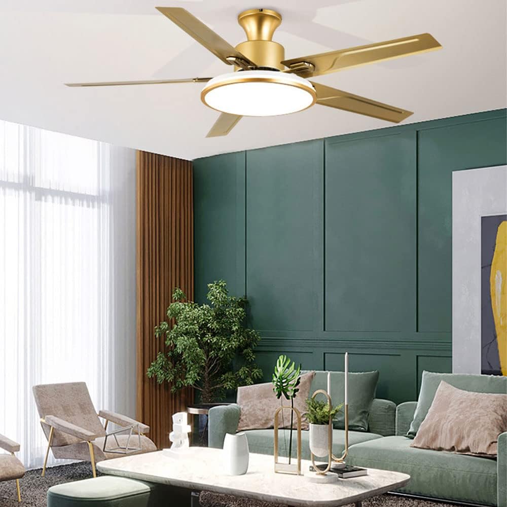 Ceiling Fans with Lights Flush Mount Outdoor Ceiling Fan with Lights 42 Inch Indoor Ceiling Fan Light LED Dimmable Smart Ceiling Fan Outdoor Ceiling Fans for Patios with Light