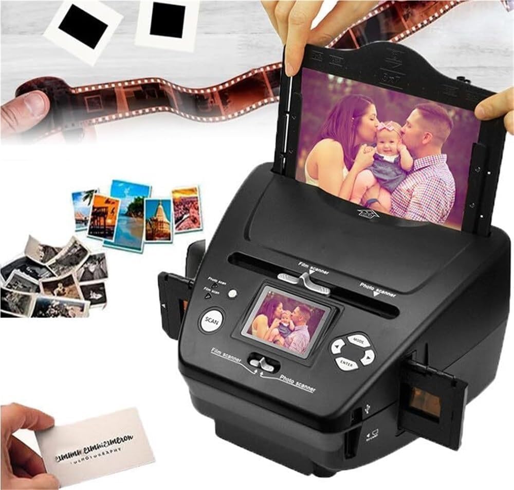 16mp Digital Scanner (3 * 5/4 * 6/5 * 7 Paper Photos), 135 (35mm) Negative Film Scanner + Business Card Sorting Ocr Software for Saving Film