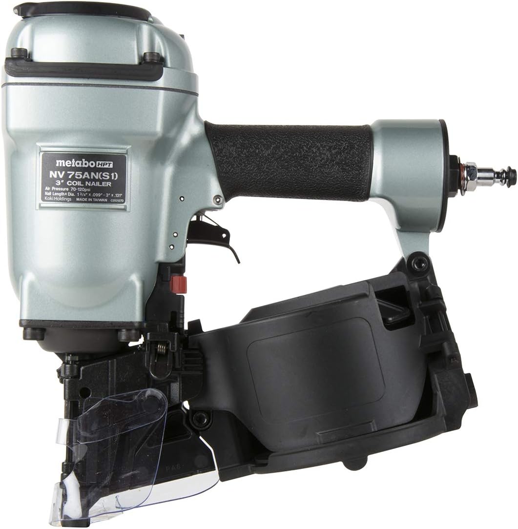 Metabo HPT Coil Pallet Nailer | High Capacity Side Load Magazine | 3-Inch x .131' Wire or Plastic Nails | NV75AN(S1)